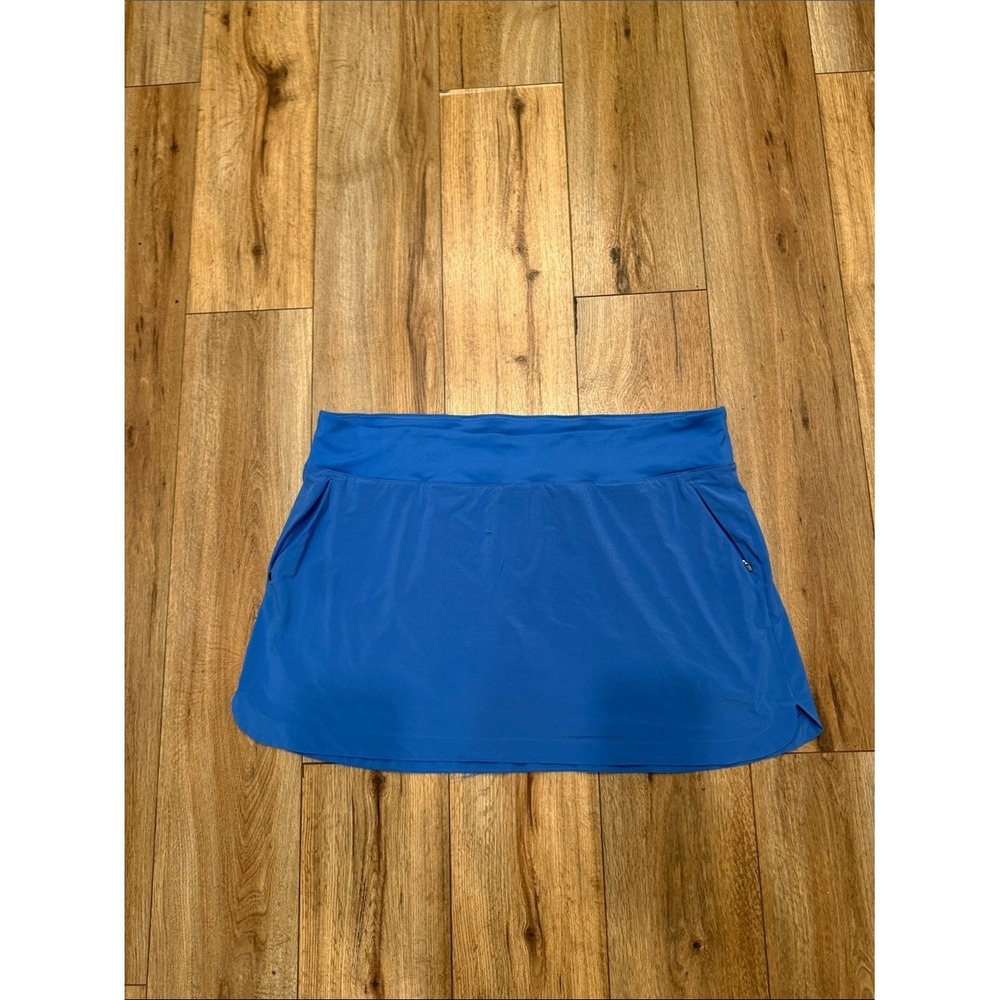 Eddie Bauer Active Skort Womens 2XL Light Blue Lined, with 2 Zippered Pockets